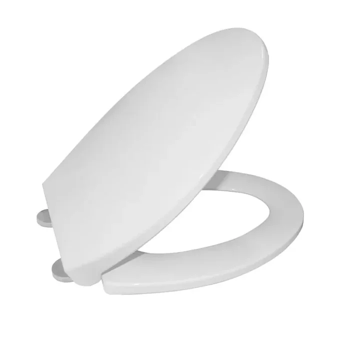 Elongated Quick-Release Soft-Close Toilet Seat in White