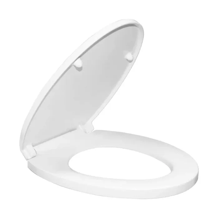 Elongated Quick-Release Soft-Close Toilet Seat in White
