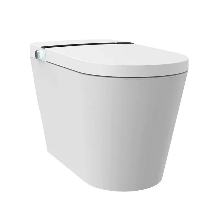 Elongated Smart Bidet Toilet 1.06 GPF in White with Auto Open, Auto Close, Auto Flush, and Heated Seat