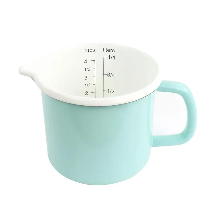 Enamel on Steel Measuring Cup in Turquoise
