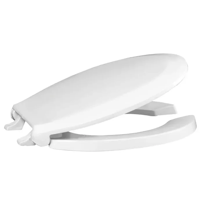 Fast-N-Lock Round Commercial Toilet Seat with Cover in White
