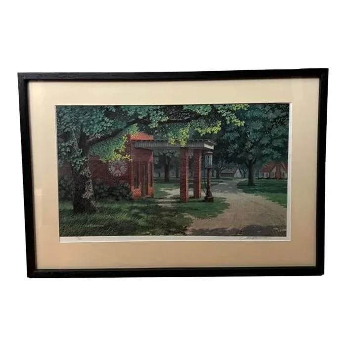 “Fillin’ Station” Ltd. Ed. S/N Lithograph (1983) by Jim Harrison