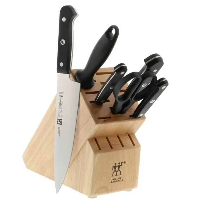 Gourmet Stainless Steel 7-Piece Knife Block Set