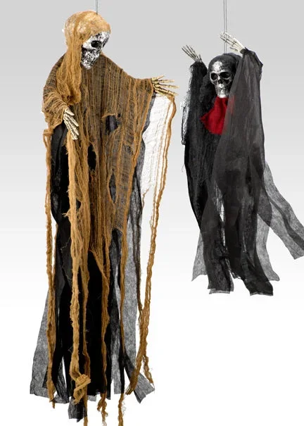 Halloween Skeleton Mummy Scary Store Window Party Decorations Props