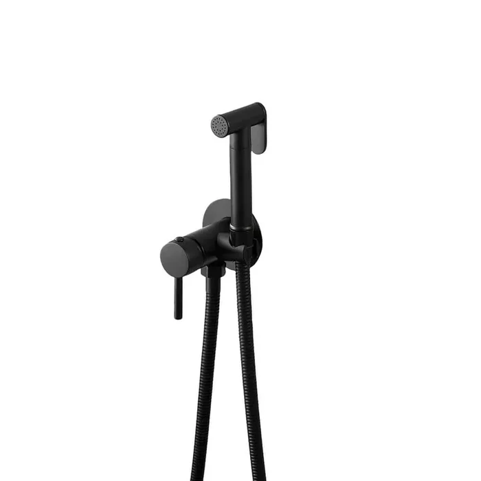 Handheld Bidet Sprayer with Rough-in Valve for Toilet, Wall Mount in Matte Black