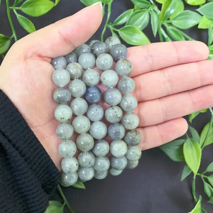Handmade Unisex Stretch Bracelet 10mm Labradorite Gemstone – GB258 – Gem Avenue