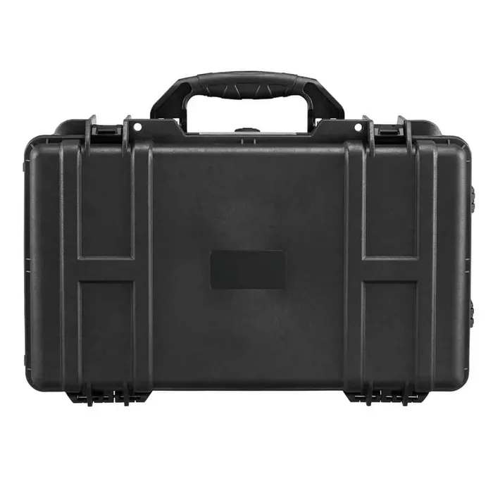 Heavy Duty Protective Dry Box Case, Weatherproof Hard Case, with Pre-cut Foam, Wheels, 9.45 in. Black Backpack