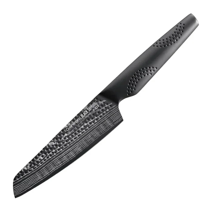 iD3 BLACK SAMURAI 6 in. Steel Full Tang Santoku Knife