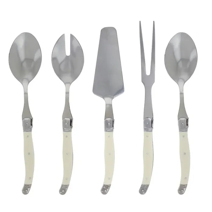 Laguiole 5-Piece Hostess Flatware Set – Faux Ivory