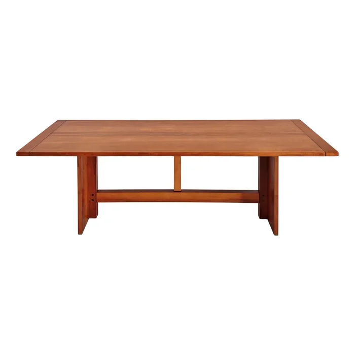 Large Vintage Rectangular Table in Walnut from Bernini, 1970s