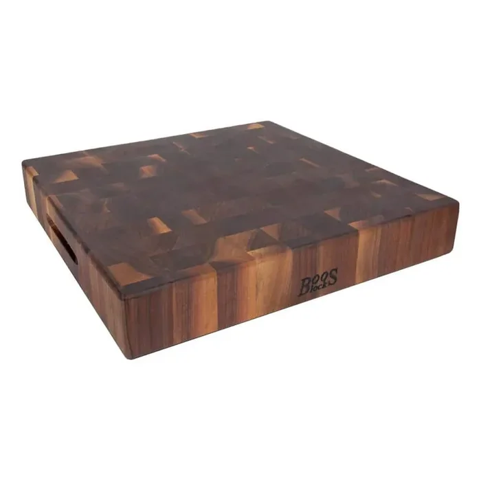 Large Walnut Wood End Grain Cutting Board for Kitchen, 18 in. x 18 in. x 3 in.