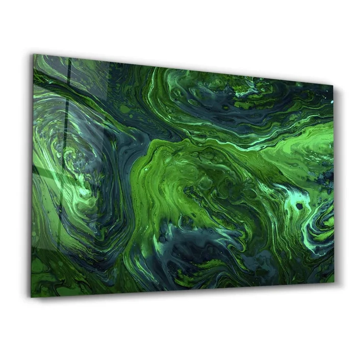 Lava Pattern – Green | Designer’s Collection Glass Wall Art