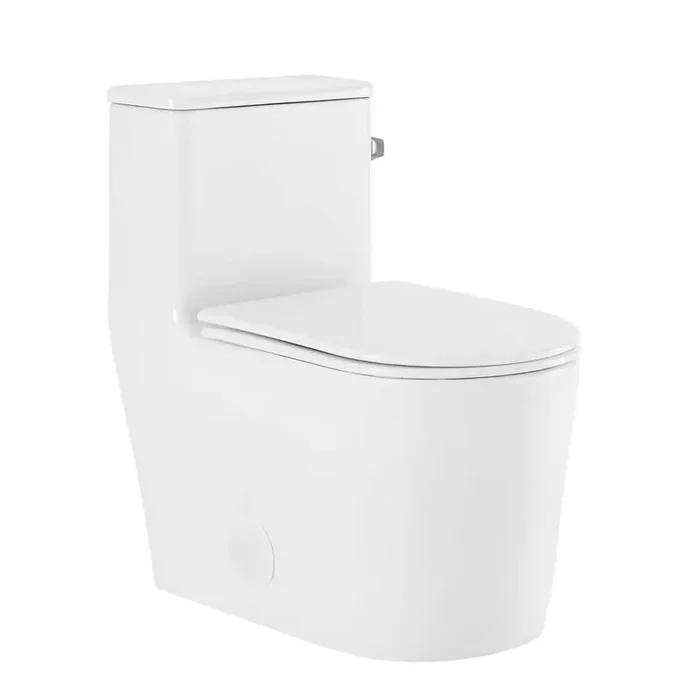 Liberte 1-Piece 12 in. Rough-In 1.28 GPF Right-Hand Flush Elongated ADA Toilet in Glossy White