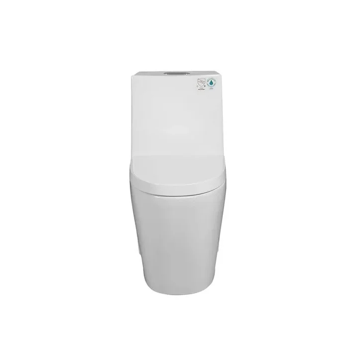 Lifelive 1-Piece 1.1/1.6 GPF Dual Flush Elongated Toilet in Glossy White