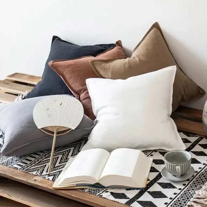 Linen Throw pillow cover, 18×18 inch Linen Accent Pillow