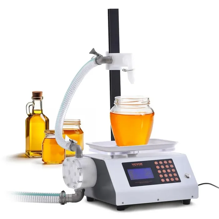 Liquid Filling Machine 50-5000 g Weighing Capacity Automatic Bottle Filler Machine Gear Pump (Single Nozzle)