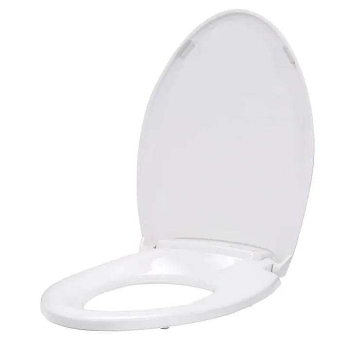 LumaWarm Heated Nightlight Elongated Closed Front Toilet Seat in White