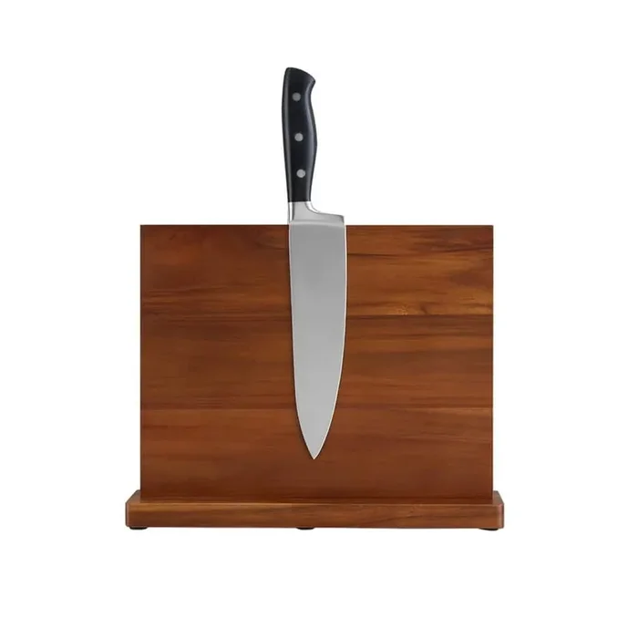 Magnetic Knife Block 12-Knife 12.6 in. Wood Knife Block Holder Double Sided Magnetic Knife Stand