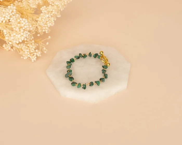 Malachite Chipped Bracelet