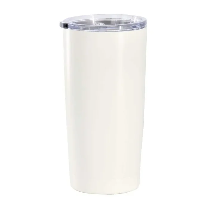 Marina 18oz stainless steel Thermal Tumbler with Acrylic Lid in Cream