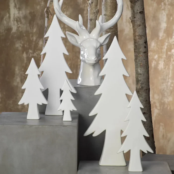 Matt White Decorative Tree