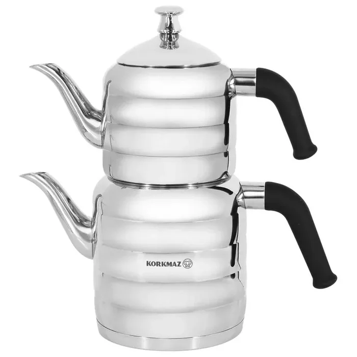 Mina Midi Stainless Steel 0.8 Liter and 1.6 Liter Kettle Set