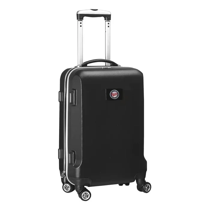 MLB Minnesota Twins Black 21 in. Carry-On Hardcase Spinner Suitcase