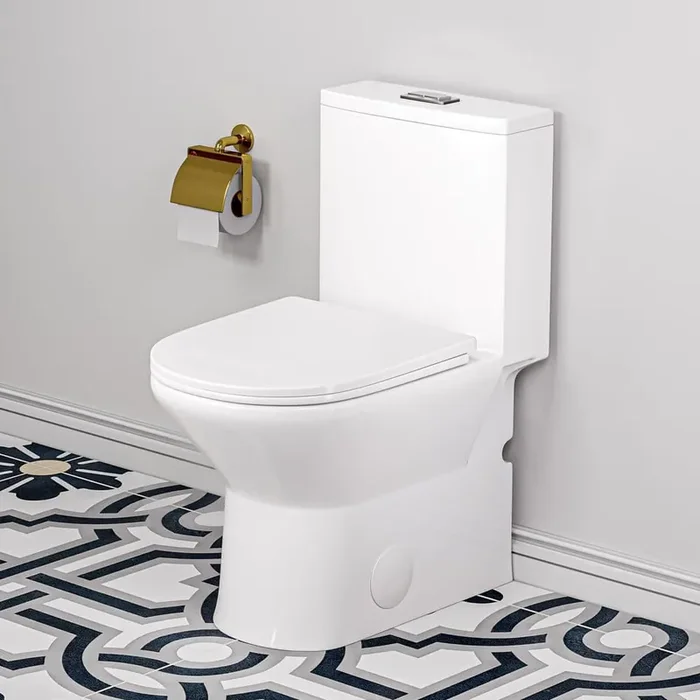 Naples 25 in. Depth 1.1/1.6 GPF Dual Flush Compact Elongated Chair Height One Piece Toilet in White, 12 in. Rough-in