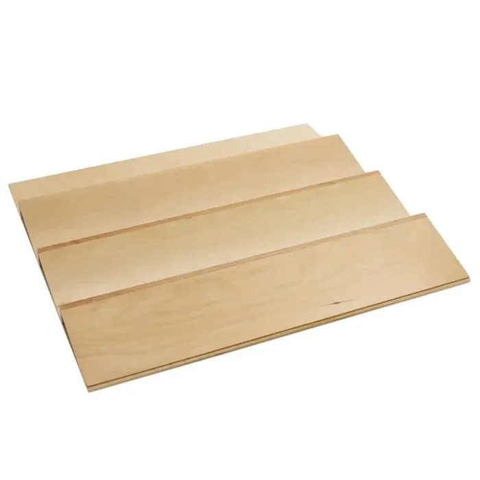 Natural 22 Inch Kitchen Drawer Organizer Insert Spice Rack 3-Tier