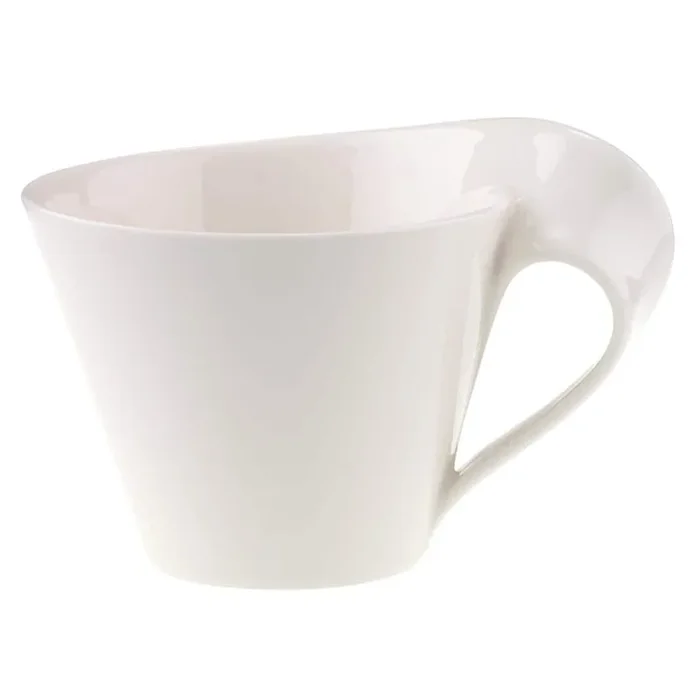 New Wave Caffe 13.5 oz. White Porcelain Cafe au Lait Cup