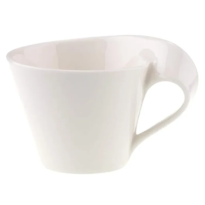 New Wave Caffe 8.5 oz. White Porcelain Cappucino Cup