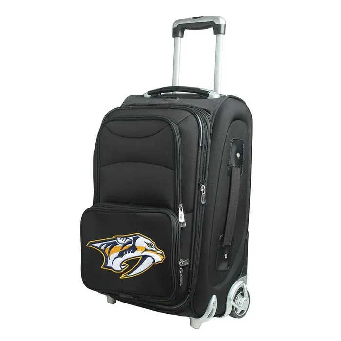 NHL Nashville Predators 21 in. Black Carry-On Rolling Softside Suitcase
