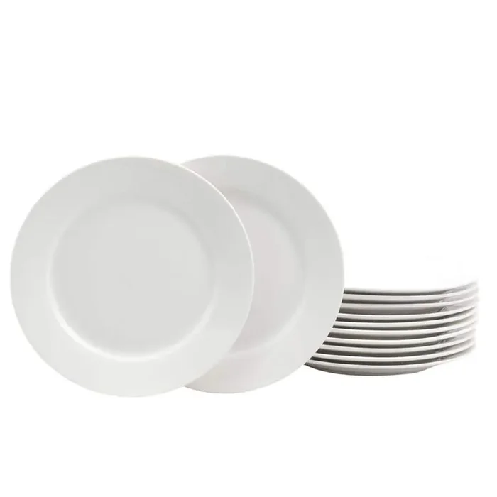 Noble Court 7.5 in. White Dessert Plate (Set of 12)