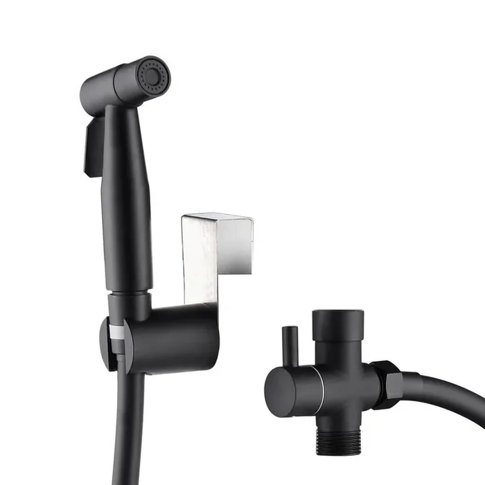 Non-Electric Bidet Sprayer for Toilet, Handheld Cloth Bidet Attachment Diaper Sprayer in Sliver