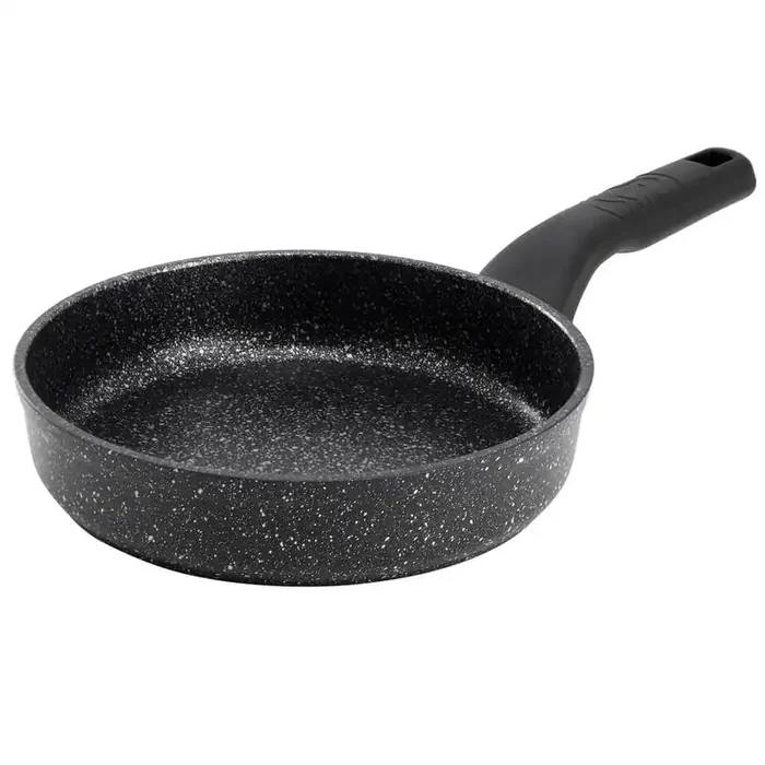 Ornella Nonstick 8 in. Aluminum Frying Pan in Granite Black