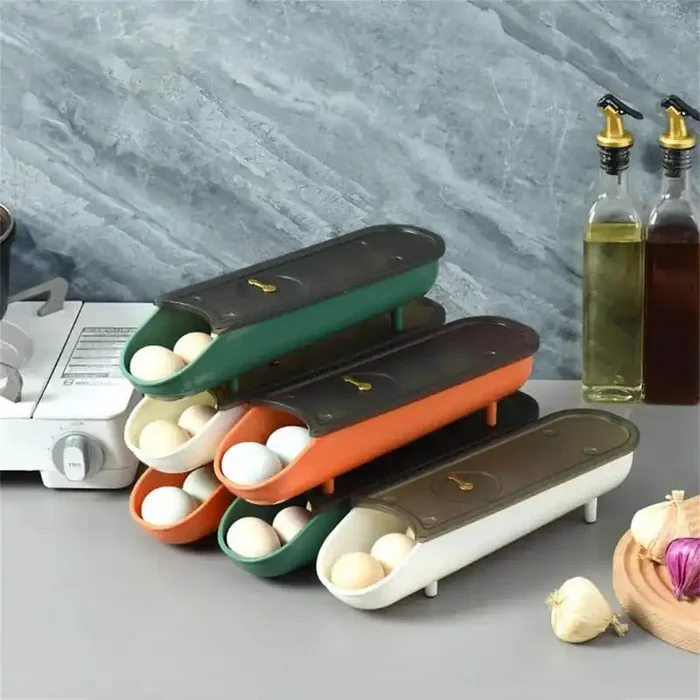 Plastic Egg Storage Box White