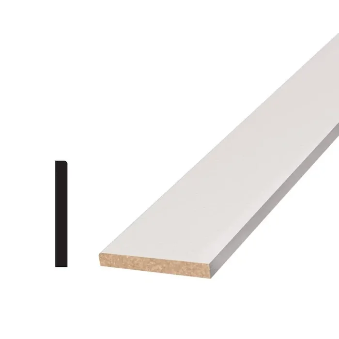 Pro Pack 1/2 in. x 3-1/4 in. x 96 in. Primed White MDF Baseboard Moulding (10-Pack − 80 Total Linear Feet)