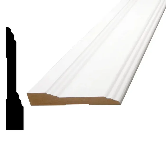 Pro Pack 1/2 in. x 3 in. x 84 in. Primed White MDF Baseboard Moulding (6-Pack − 42 Total Linear Feet)