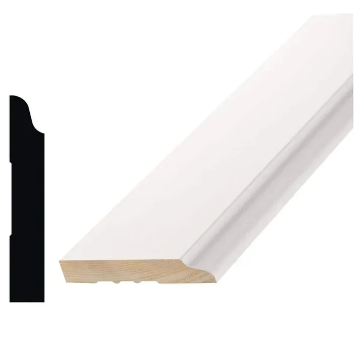 Pro Pack 662 9/16 in. x 3-1/2 in. x 96 in. Primed Pine Finger-Joint Baseboard Moulding (8-Pack − 64 Total Linear Feet)