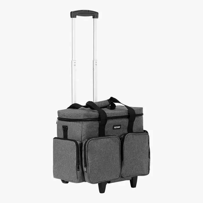 Rolling Laptop Bag, 15.6 in. Laptop, Wheeled Briefcase, Detachable Trolley and Telescopic Handle, Computer Tote (Gray)