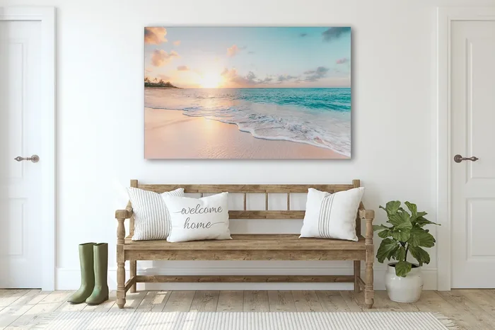 Sea & Waves Tempered Glass Wall Art – Ocean-Inspired Coastal Décor