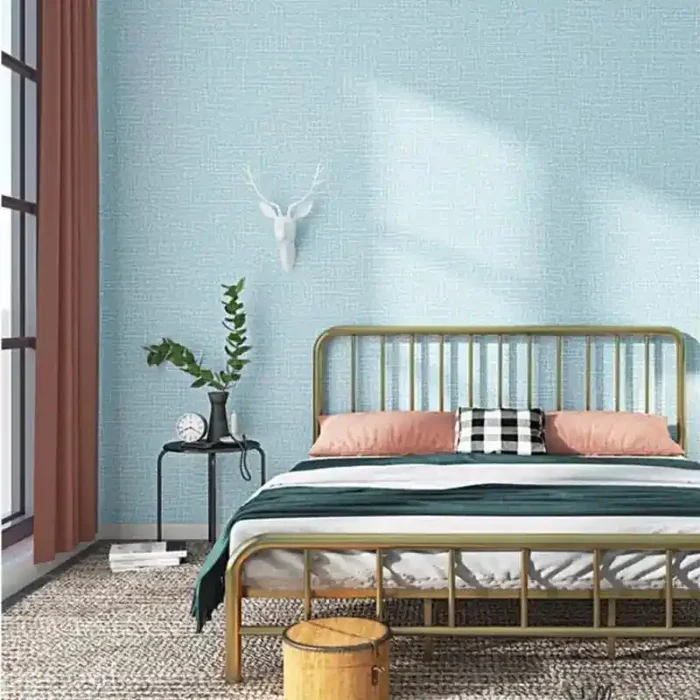 Self-Adhesive 3D Foam Wallpaper – Linen Texture, Thickened PVC Wall Covering