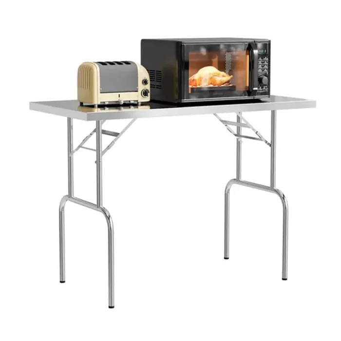 Silver Stainless Steel 48 in. Kitchen Prep Table