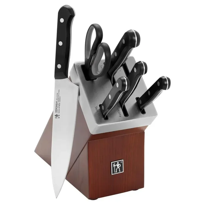 Solution Stainless Steel 7-Piece Self-Sharpening Knife Block Set