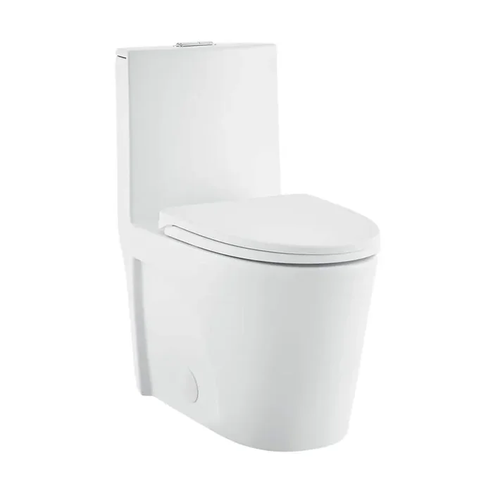 St. Tropez 1-Piece 14 in. Rough-in 1.1/1.6 GPF Dual Top Vortex Flush Elongated Toilet in Matte White