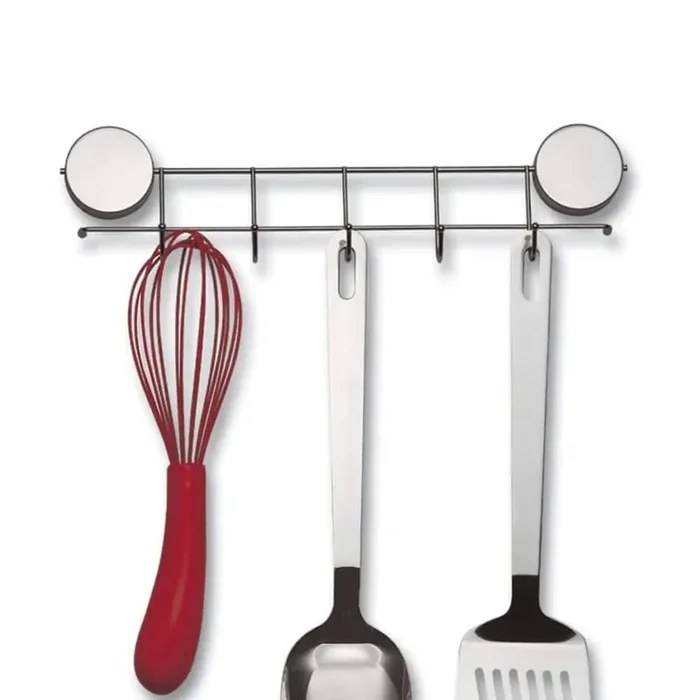 Stainless Steel Magnetic 5-Hook Utensil Rack