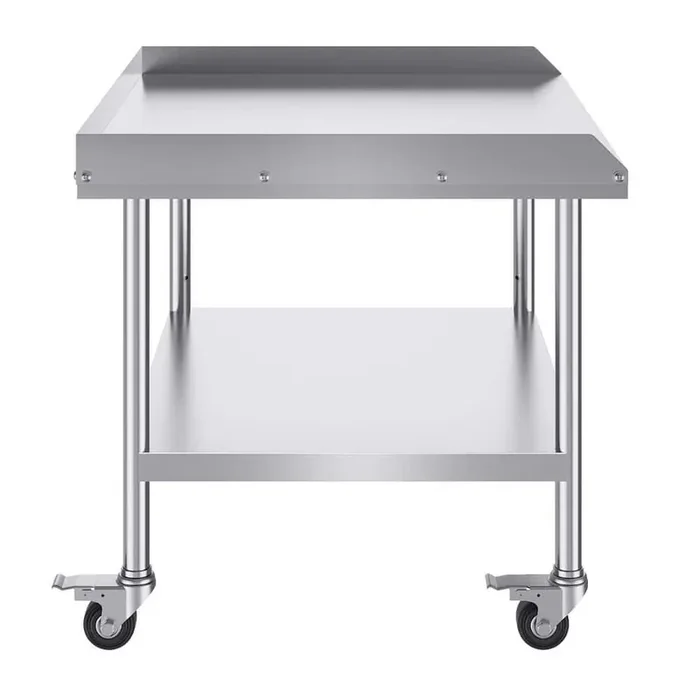 Stainless Steel Worktable, Commercial Food Prep Worktable 30 x 36 x 30 in. Kitchen Utility Table Heavy Duty, Sliver