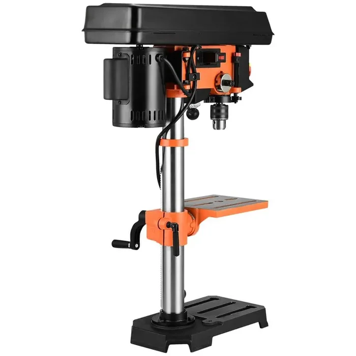 Tabletop Drill Press 3.2 Amp, 120-Volt, 5-Speed Settings, Cast Iron Construction, 10-In. Swing, 0-45° Tilt Worktable