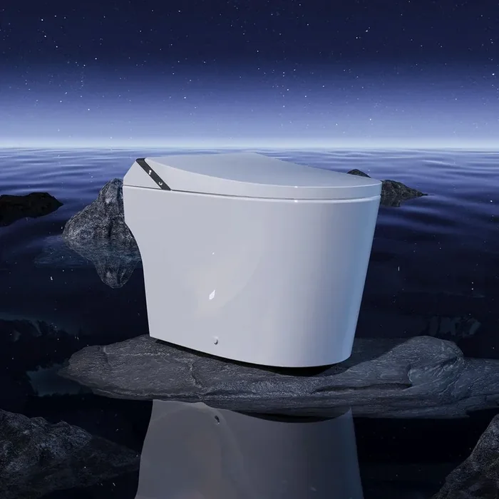 Tankless Elongated ADA Bidet Toilet 1.28 GPF in White with Auto Open/Close, Auto Flush, Foam Shield and Heated Seat