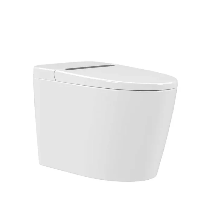 Tankless Elongated Smart Toilet Bidet 1.28 GPF in White with Auto Flush, Heated Seat, Warm Air Dryer, Digital Display